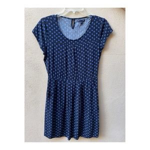 Limited DEAL: Black and Navy Blue Flower Casual Dress
